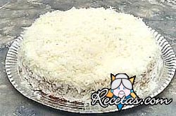Tarta de coco y dulce de leche