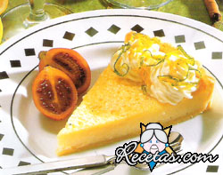 Tarta de limón con corteza escarchada