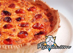 Tarta de tomates y olivas