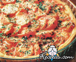Tarta de tomates y queso