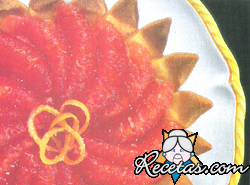 Tarta de pomelo rosado