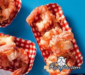 Tempura de gambas con salsa agridulce