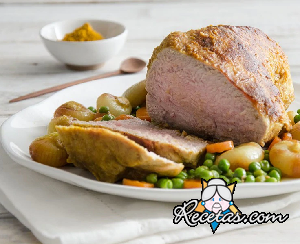 Ternera al curry con cebollitas