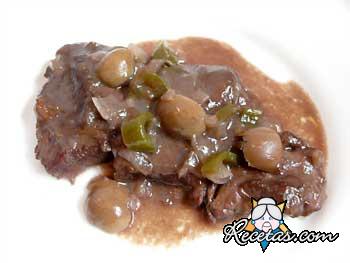 Ternera en salsa de aceitunas