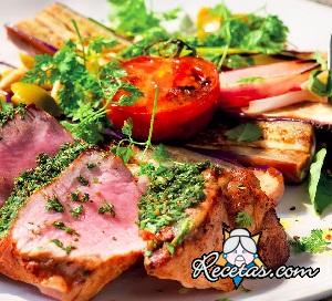 Ternera perfumada con vegetales