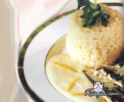 Timbal de arroz con sardinas