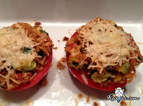 Tomates rellenos gratinados