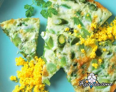 Tortilla de claras de huevo con espárragos