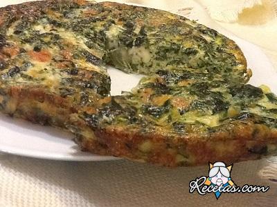 Tortilla de espinacas y mozzarella al...