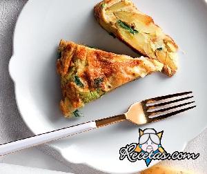 Tortilla de papa y puerro