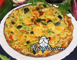 Tortilla de papas y zucchini al romero