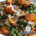 Arvejas y zanahorias glaseadas