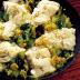 Bacalao con aceitunas y coles de Bruselas