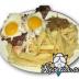 Bife con papas fritas a caballo