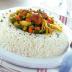 Corona de arroz con verduras