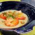 Crema de garbanzos y gambas