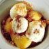 Manzanas caramelizadas con helado