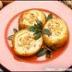 Papas rellenas con huevo al roquefort