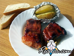 Costillitas en salsa negra